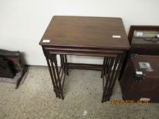 EARLY 20TH CENTURY MAHOGANY NEST OF THREE TABLES