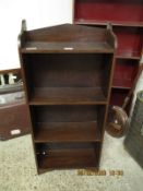 OAK FRAMED TWO FIXED SHELF BOOKCASE