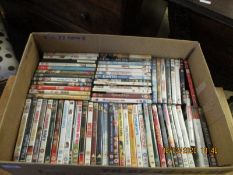 BOX CONTAINING MIXED DVDS ETC