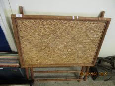 BAMBOO EFFECT WICKER TOP FOLDING TABLE