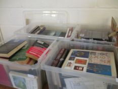 FOUR BOXES OF MIXED BOOKS