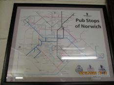 FRAMED PRINT OF WOODFORDE’S PUB STOPS OF NORWICH