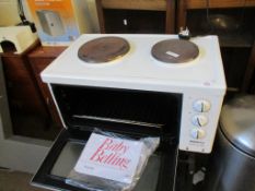 BEKO COMPACT COOKER WITH TWO CERAMIC HOB TOP AND STAND