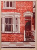 AR H John Jackson, ARE (born 1938 "Doorway" linocut, signed and dated 81 in pencil to lower right 27