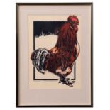 AR H John Jackson, ARE (born 1938 "Cockerel" linocut, signed, dated 88 and inscribed with title in