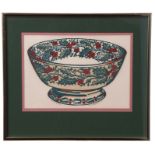 AR H John Jackson, ARE (born 1938 "Holly Bowl" linocut, signed, dated 79 and inscribed with title in