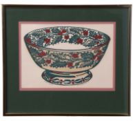 AR H John Jackson, ARE (born 1938 "Holly Bowl" linocut, signed, dated 79 and inscribed with title in