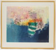 AR Mark Andrew Godwin (born 1957 "Voyager XVI" coloured etching, signed and inscribed with title