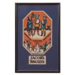 AR H John Jackson, ARE (born 1938 "Jacob's biscuits" linocut, signed and dated 85 in pencil to lower