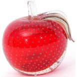 Art Glass vase modelled as a strawberry, 10cm high