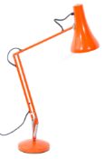 1970s orange painted vintage desk lamp