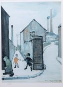 After Lawrence Steven Lowry, RA (1887-1976 "Viaduct St Passage" coloured print, numbered 387/850