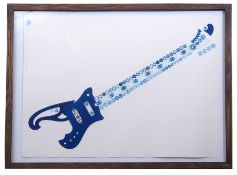 AR Colin Self (born 1941 "The Blue Guitar" (from The Odyssey Series) coloured etching, signed, dated