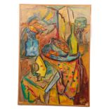 Yudice Belenkie (contemporary) "The Bowl of Fruit" oil on panel 59 x 42cm