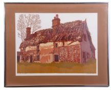 AR H John Jackson, ARE (born 1938 "Derelict" linocut, signed, dated 77, numbered 33/50 and inscribed