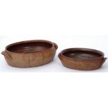 Two Studio Pottery bowls designed by Paul Baron, both with Tenmoku type glazes (2), largest 27cm