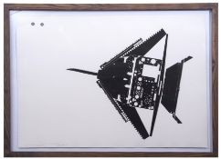 AR Colin Self (born 1941 "Stealth Bomber I" black and white etching, signed, dated 2 Nov 2005,