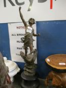 SPELTER FIGURE OF LA CHANSON