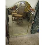 GOOD QUALITY SILVERED ARCH TOP WALL MIRROR