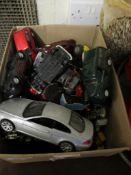 BOX CONTAINING PLAYWORN DIE-CAST TOY VEHICLES