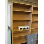 TWO MELAMINE FLOOR STANDING BOOKCASES