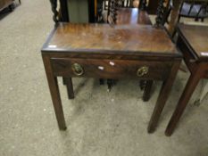 19TH CENTURY MAHOGANY AND EBONISED BANDED SINGLE DRAWER SIDE TABLE