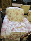 FLORAL COVERED CLUB TYPE CHAIR