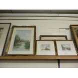 FOUR ASSORTED FRAMED WATERCOLOURS OF COUNTRY SCENES (4)