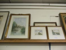 FOUR ASSORTED FRAMED WATERCOLOURS OF COUNTRY SCENES (4)