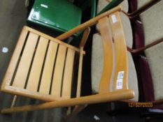 FOLDING SLATTED SEAT DINING CHAIR