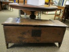 LATE 17TH CENTURY ELM PLANKED SWORD CHEST