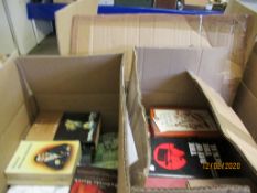 THREE BOXES OF BOOKS TO INCLUDE PAPERBACKS ETC