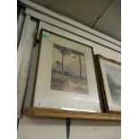 FRAMED WATERCOLOUR OF A LANDSCAPE BY JAMES PARRY