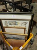 BOX CONTAINING MIXED PRINTS, PICTURES ETC