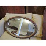 OVAL PAINTED WALL MOUNTED MIRROR