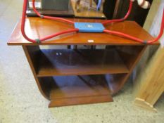 RETRO MAHOGANY OPEN SIDEBOARD WITH SINGLE FIXED SHELF