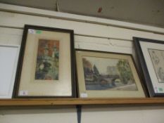 TWO FRAMED WATERCOLOURS