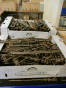 THREE BOXES OF TIN PLATE RAILWAY TRACK
