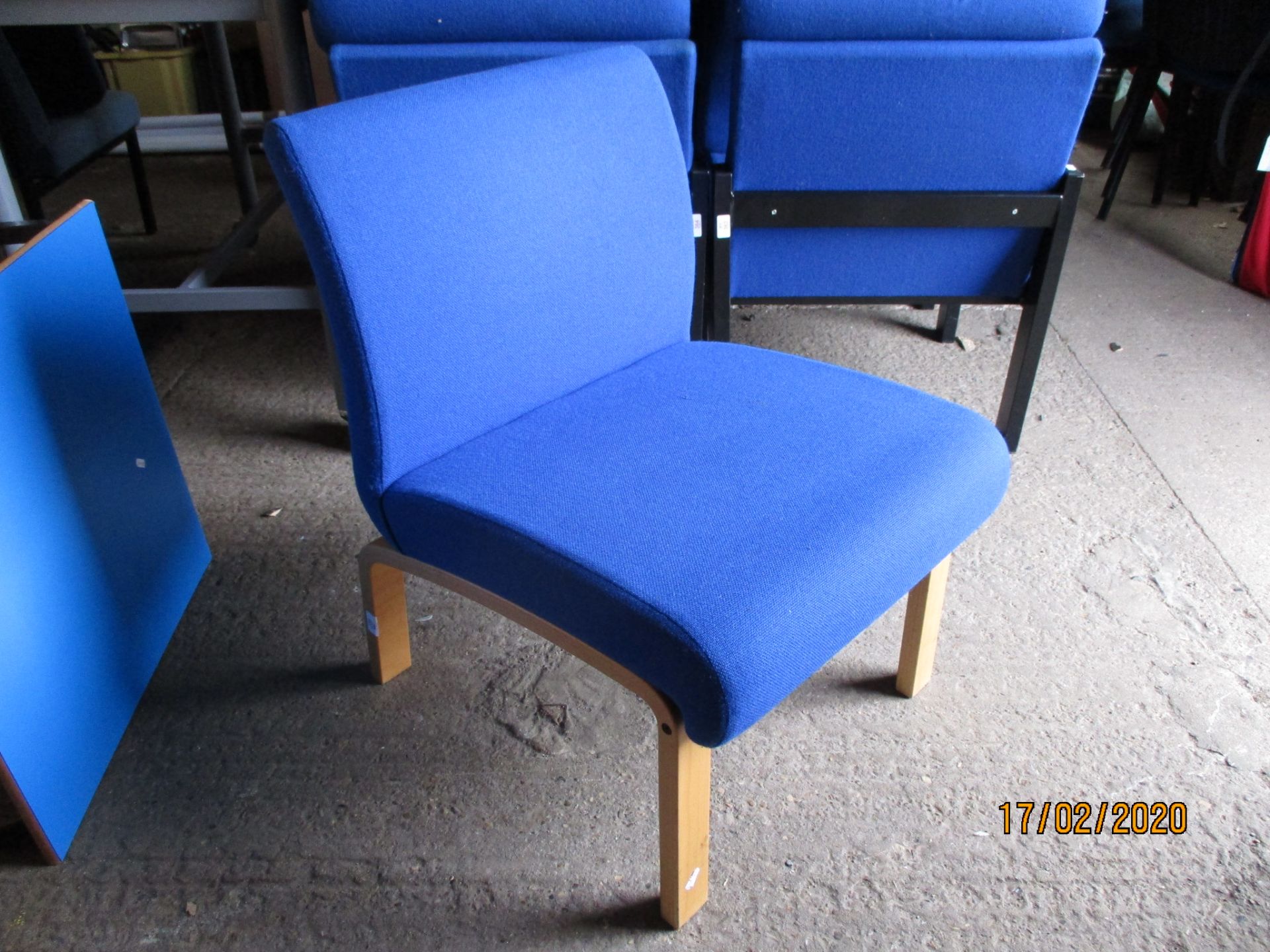 Upholstered bentwood reception chair