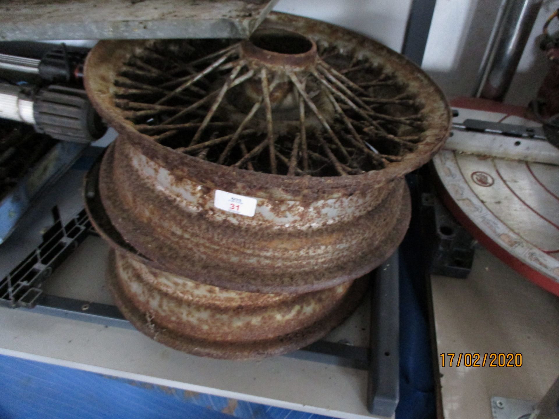 Set of four Car wire wheels
