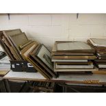 LARGE QUANTITY OF GLAZED PICTURE FRAMES VARYING SIZES