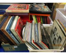 FOUR BOXES VARIOUS CLASSICAL AND OTHER VINYL RECORDS ETC