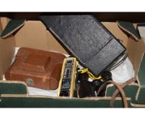 BOX MINOLTA WEATHERMATIC DRY CAMERA, BINOCULARS ETC