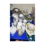 COLLECTION OF VARIOUS MINTON AND LATER CERAMICS INCLUDING CUPS AND SAUCERS ETC