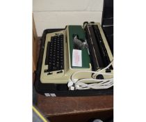 CASE CONTAINING A SILVER REED 1600 CR TYPEWRITER