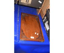 ANGLO-INDIAN HARDWOOD CARVED TRAY