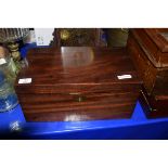 VICTORIAN MAHOGANY WRITING BOX