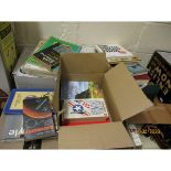 FIVE BOXES MIXED BOOKS ETC