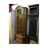 REPRODUCTION OAK GLAZED TOP CORNER CUPBOARD