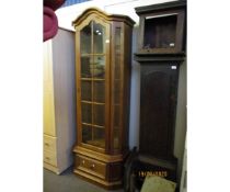 REPRODUCTION OAK GLAZED TOP CORNER CUPBOARD